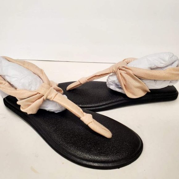 Sanuk Shoes - SANUK Women's Sandal Yoga Sling Ella Metallic, Beige Gold